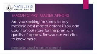 masonic past master aprons