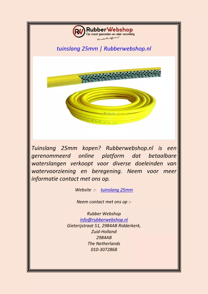 tuinslang 25mm rubberwebshop nl