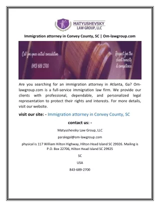 immigration attorney in convey county