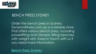 bench press sydney