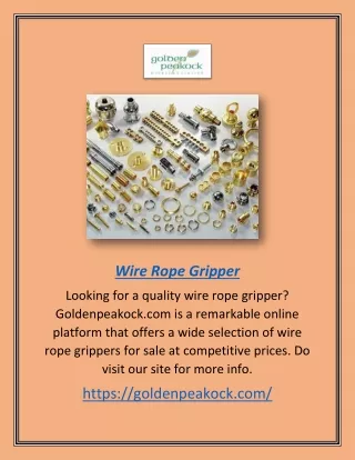 wire rope gripper