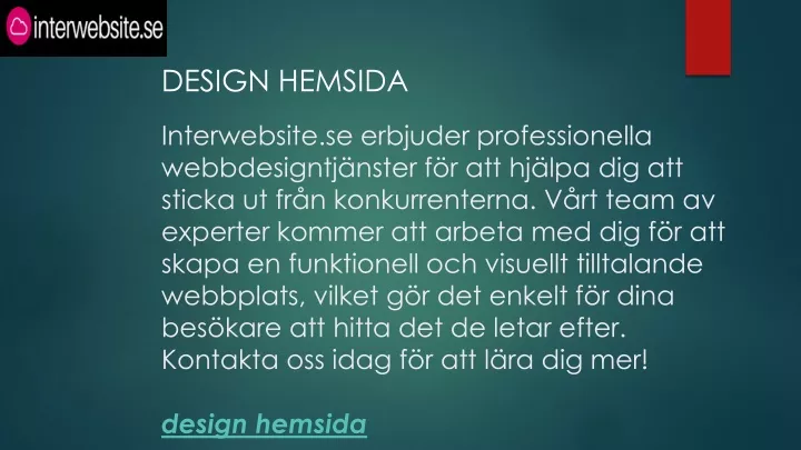 design hemsida