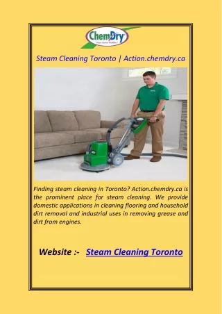 Steam Cleaning Toronto  Action.chemdry.ca