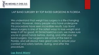 lap band surgery by top rated surgeons in florida