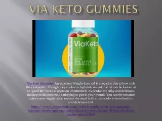 Via Keto Gummies