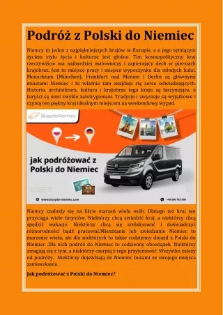 podr z polski do niemiec