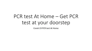 pcr test at home get pcr test at your doorstep