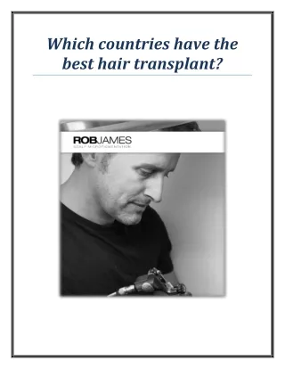 which countries have the best hair transplant