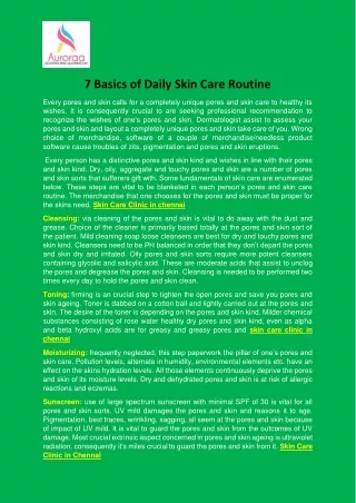 7 basics of daily skin care routine