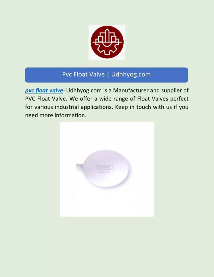 pvc float valve udhhyog com