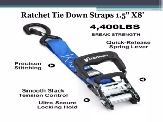 Ratchet Tie Down Straps 1.5'' X8'