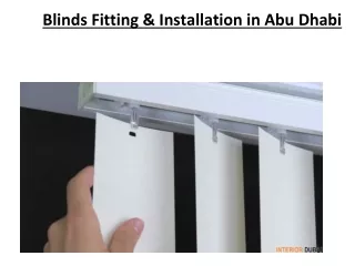 blinds fitting installation in abu dhabi