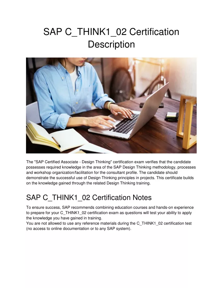 sap c think1 02 certification description