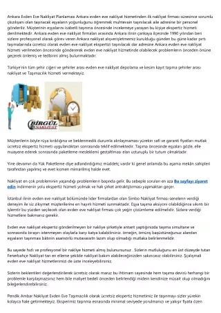 ankara evden eve nakliyat planlamas ankara evden