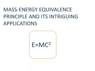 mass energy equivalence principle