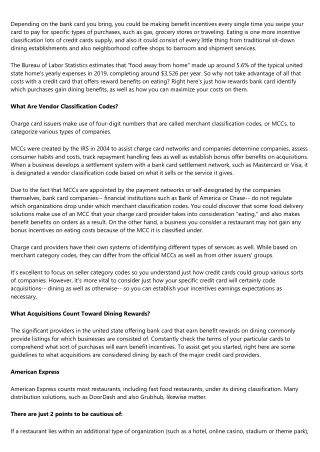Exactly How Charge Card Issuers Classify Eating Purchases