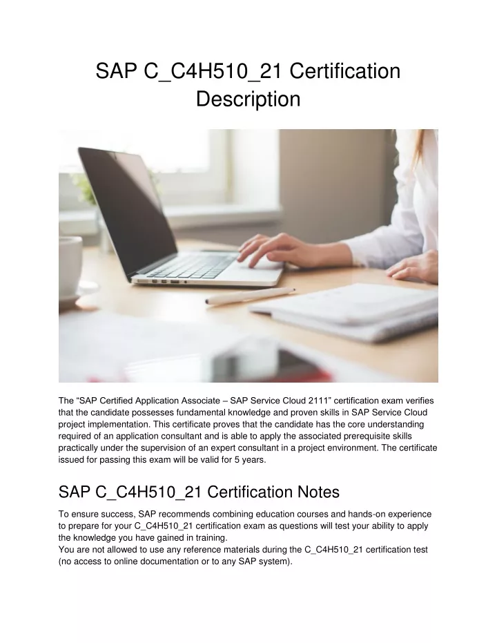 sap c c4h510 21 certification description