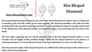 Make Customized Kite Shape Diamond Jewellery At Dharam Export
