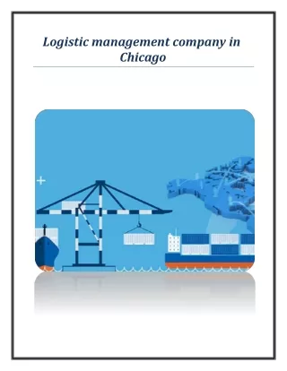 Logistic management company in Chicago