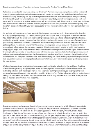 equestrian arena groomer provides a protected