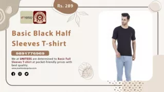Basic Black Half Sleeves T-shirt - Maitri Enterprise