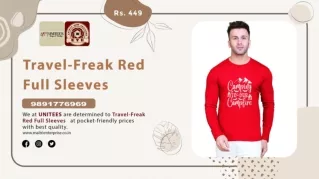Travel-Freak Red Full Sleeves - Maitri Enterprise