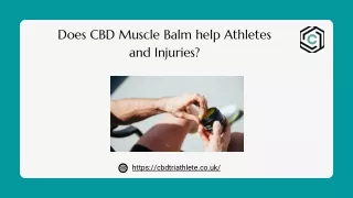 Does CBD Muscle Balm help Athletes and Injuries?