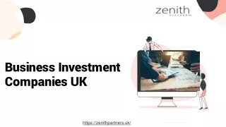 Best Business Investment Companies in UK