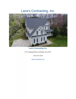 lane s contracting inc