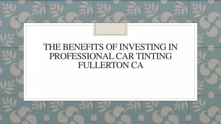 the benefits of investing in professional