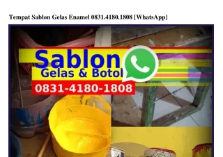 tempat sablon gelas enamel 0831 4180 1808 whatsapp