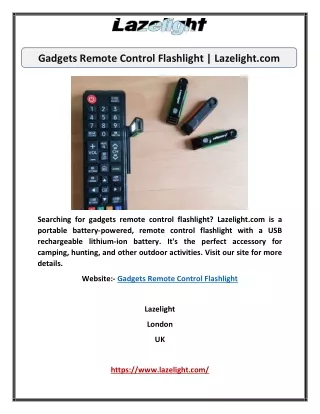 gadgets remote control flashlight lazelight com
