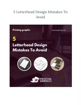 5 Letterhead Design Mistakes To Avoid
