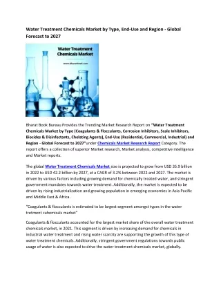 water treatment chemicals market by type