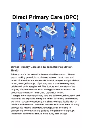 Benefits of Direct Primary Care