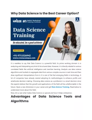 why data science is the best career option