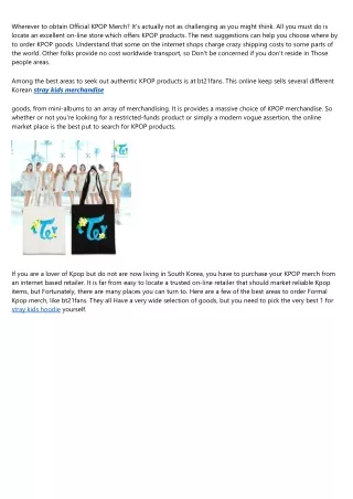 wherever to obtain official kpop merch