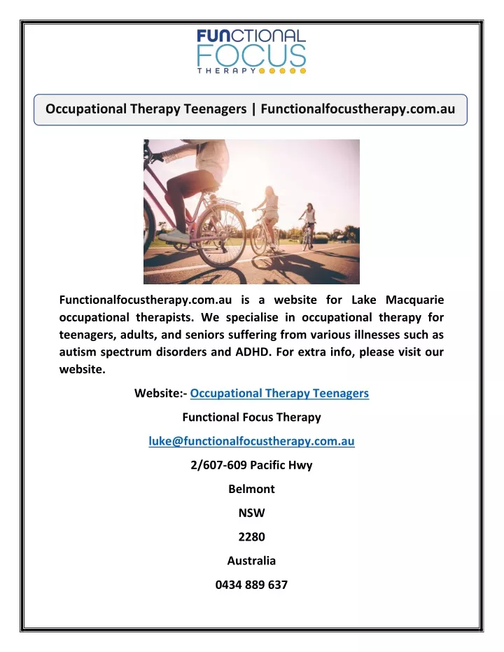 occupational therapy teenagers