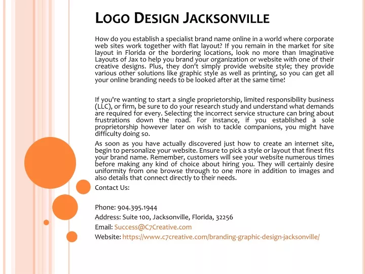 logo design jacksonville