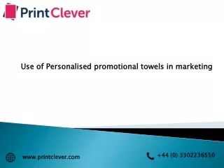 Use of Personalised promotional towels in marketing 