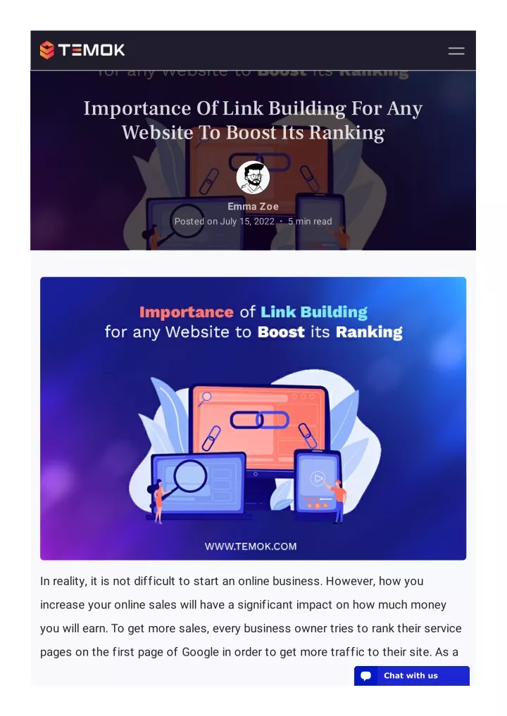 importance of link building for any website