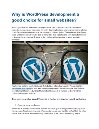 Why is WordPress development a good choice for small websites_.docx