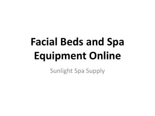 f acial b eds and spa equipment online