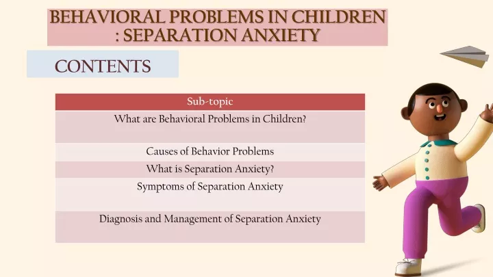 behavioral problems in children separation anxiety