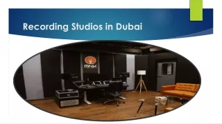 Recording Studios in Dubai