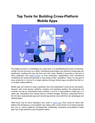 top tools for building cross platform mobile apps