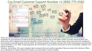 cox email customer support number 1 800 775 5582
