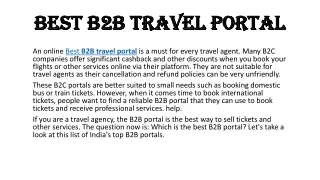 best b2b travel portal best b2b travel portal