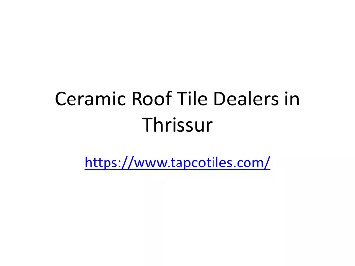 ceramic roof tile dealers in thrissur