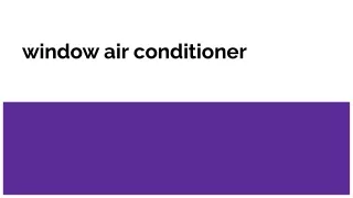 window air conditioner